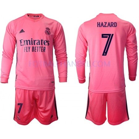 Barn Fotballdrakter Real Madrid Eden Hazard 7 Borte 2020-21 Langermet